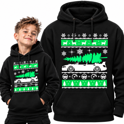 BLUZA Z KAPTUREM  ŚWIĄTECZNA MOTO CHRISTMAS